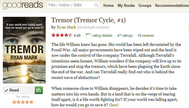 Click on the image to visit Tremor's Goodreads page