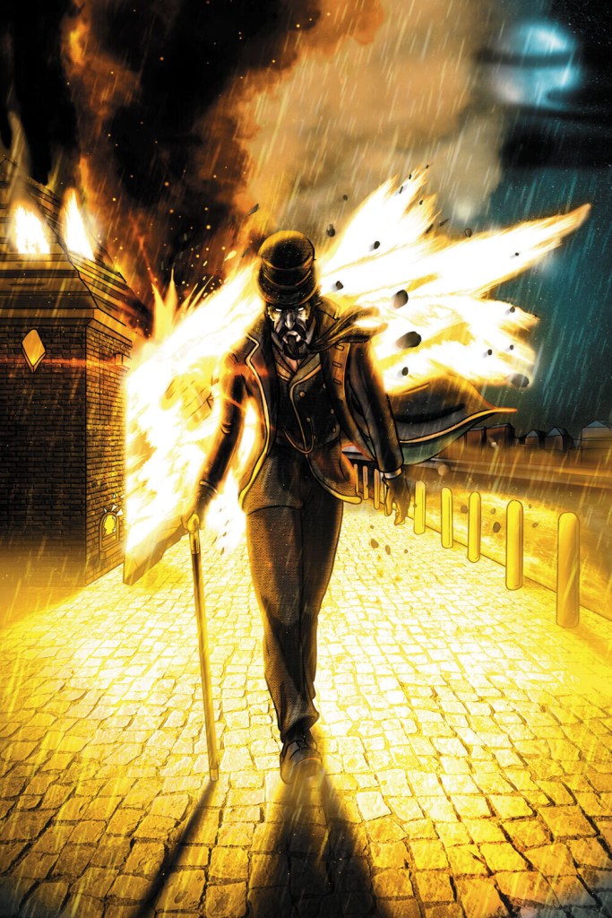 An illustration from the horror graphic novel London Gothic. Illustrator: Mike Burton. 